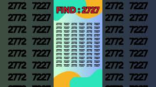 Challenge yourself to Spot the hidden number 2727 in 6 seconds quiz [upl. by Satsok302]