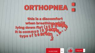 ORTHOPNEA IT CAUSE AND TREATMENT [upl. by Eltsyek706]