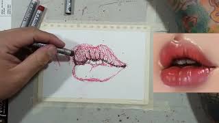 Tutorial de pintura con óleos pastel para principiantes Labios [upl. by Forelli801]