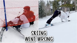 SKIING FOR THE FIRST TIME quot WENT WRONG  😑  VLOG1733 [upl. by Elamrej905]