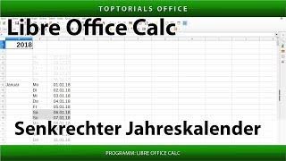 Senkrechter Jahreskalender LibreOffice Calc [upl. by Amik508]