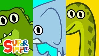 Turn amp Learn ABCs  ANIMALS  ​​🌈 Super Simple ABCs [upl. by Akemrehs]