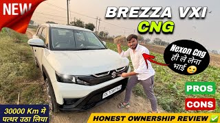 New Brezza CNG 2024 Ownership Review after 30000Km ✅  Brezza CNG vs Nexon CNG which is better 🤔 [upl. by Tija]