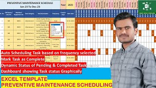 Excel Template Preventive Maintenance PM Scheduling [upl. by Namijneb]