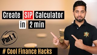 How to create SIP calculator in 2 min  Mutual fund return calculator  Part 1 [upl. by Seravart221]