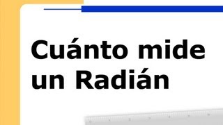 CuΓʽnto mide un RadiΓʽn  Amg [upl. by Chuipek]