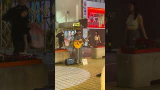 Talented Korean Artist singing in Hongdae Street Hongdae SouthKorea Seoul [upl. by Eiraminot]