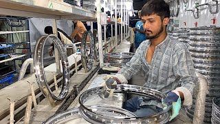 Unveiling The Manufacturing Process of Motorcycle Wheel Rims  Skilled Hands [upl. by Oal]