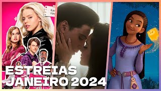 ESTREIAS DE JANEIRO 2024 Filmes e séries que chegam neste mês [upl. by Merkle]