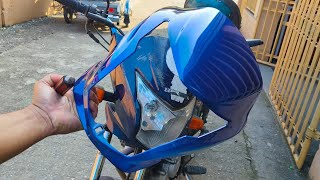 HOW TO CHANGE THE HEADLIGHT COWLING OF HONDA CB125  TAGALOG TUTORIAL [upl. by Marrissa]