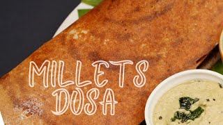 millet dosa making dosa batter with millets millet dosa milletrecipe [upl. by Kcirrem]