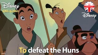 DISNEY SINGALONGS  Ill Make A Man Out Of You  Mulan Lyric Video  Official Disney UK [upl. by Sevik]