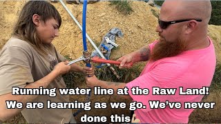 Part 1 of running water lines at our Raw Land [upl. by Hole449]