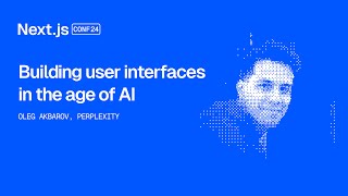 Building user interfaces in the age of AI Perplexity [upl. by Leval]