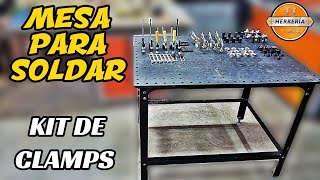 MESA PARA SOLDAR Y KIT DE CLAMPS WESTON  WELDING TABLE AND CLAMPS KIT WESTON [upl. by Atilem]