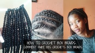 HOW TO DO CROCHET BOX BRAIDS  COMMENT FAIRE DES CROCHETS BOX BRAIDS [upl. by Hsuk195]