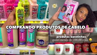 COMPRANDO PRODUTOS DE CABELO COM 10000 reis muitos produtos baratinhos 🛍️💸 [upl. by Ferro]