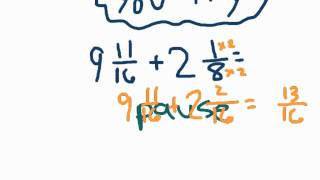 Adding and Subtracting Fractions with Unlike Denominators and No Regrouping [upl. by Luhe]