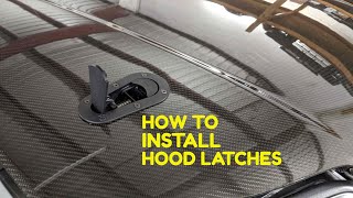 HOW TO INSTALL Aerocatch Hood Latch Seibon Carbon Fiber Hood Ep12 [upl. by Reneta]