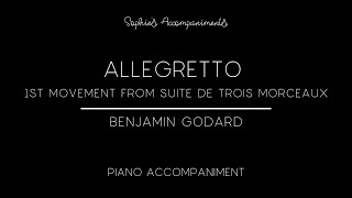 Allegretto from Suite de trois morceaux by Benjamin Godard  Piano Accompaniment [upl. by Suhcnip861]