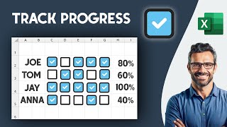 How to track progress with checkboxes in Excel [upl. by Simeon]