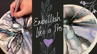 A Beginners Guide to Embellish your Painting like a PRO  Acrylic Pens or Brushes [upl. by Nediarb]