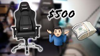 THE 500 GAMING CHAIR AKRacing Masters Series Premium Chair Full Review [upl. by Lanita]