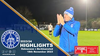 HIGHLIGHTS  Halesowen v Berkhamsted 181123 [upl. by Partan549]