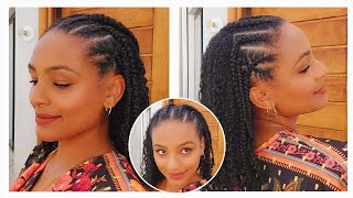 🧡 PENTEADO CRESPO COM TRANÇA PARA FAZER SOZINHA  Por BRENDA LEITE 🧡 [upl. by Enirahtak]