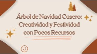 Árbol de Navidad Casero Creatividad y Festividad con pocos recursos [upl. by Berti601]