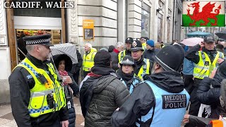 ☮️ProPS Protesters vs Rugby Fans Cardiff South Wales☮️ [upl. by Jelene]