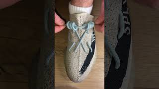 Yeezy lace  how to lace your sneaker  shoe lace style shorts [upl. by Anstus]