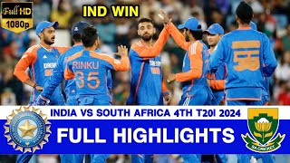 India vs South Africa 4th T20 Highlights  India vs South Africa  IND vs SA 4th T20 Highlights 2024 [upl. by Felike]