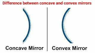 Difference between concave and convex mirrors  Convex mirror  Concave mirror  physics optics [upl. by Storfer]