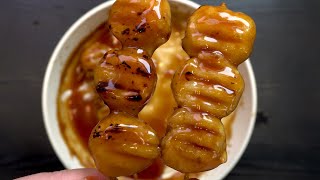 Mitarashi Dango recipe 1 minute summary [upl. by Chaunce]