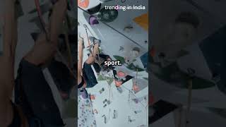 Olympic Sport Climbing American teenager sets record with 15meter wall climb in under 5 seconds [upl. by Notsek]