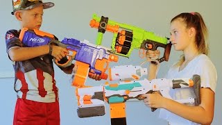 Nerf WAR BOY vs GIRL 2 [upl. by Hutt78]