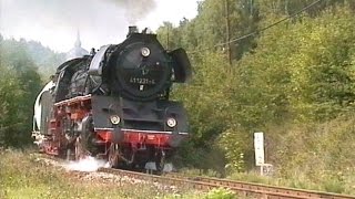 Güterzüge mit Dampflok 41 1231 beim Plandampf quotSachsen machen Dampfquot September 2000 [upl. by Haleeuqa]