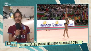 Sofia Raffaeli a 18 anni sul tetto del mondo della ginnastica  Oggi è un altro giorno 27092022 [upl. by Chaffin]