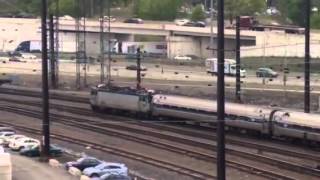 Amtrak AEM7 907 pulling Pennsylvanian train 42 [upl. by Mable848]