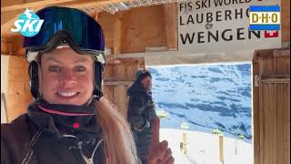 SKI TV  CHEMMY ALCOTT RACES THE SUPER G COURSE AT THE AICC CHAMPIONSHIPS LAUBERHORN SWITZERLAND [upl. by Camus]