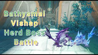 Bathysmal Vishap Herd Boss Battle but  GENSHIN IMPACT [upl. by Ainomar]