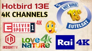 Hotbird 13E Satellite 4K Channels List 2023 [upl. by Melinda]