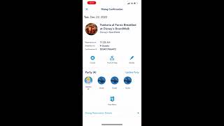 Making Dining Reservations on the My Disney Experience App  new modify cancel amp walk up wait list [upl. by Anitac]