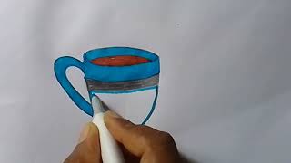 cup draw How to draw a Easy Cup Drawing very easy [upl. by Aseyt270]