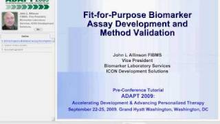 FitforPurpose Biomarker Assay Development [upl. by Ahsiemal]