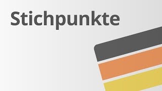 Stichpunkte  Deutsch  Texte schreiben [upl. by Longawa335]