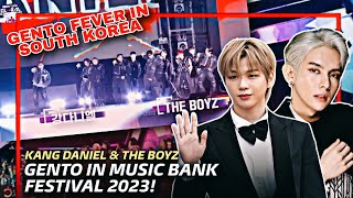 quotGENTOquot by SB19 used by Kang Daniel amp The Boyz at Music Bank Global Festival 2023 [upl. by Dimitri299]