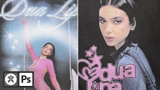 Dua Lipa Graphic Tee Design Breakdown  Photoshop Tutorial [upl. by Mosby]