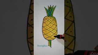 Easy Pineapple drawing for kids kidstvkidsvideokidslearning shortsshortsfeed kidsdrawingkids [upl. by Wilton307]